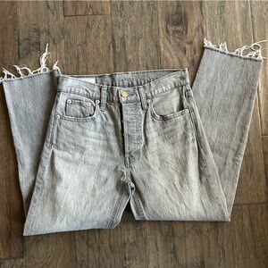 Gap High Rise Straight Leg Gray Jeans Button Fly 2P / 26